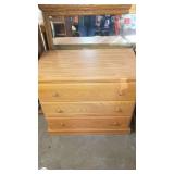 Pair of Oak 3-Drawer Bedroom Dressers