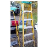 Set of 2 Utility Step Ladders - Fiberglass and Metal
