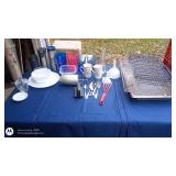 Large Kitchenware Collection with Glassware, Utensils, and Bakeware