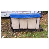 Utility Snow Sled with Blue Cover and Metal Frame