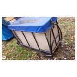 Utility Snow Sled with Blue Cover and Metal Frame