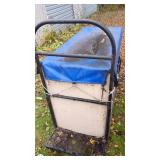 Utility Snow Sled with Blue Cover and Metal Frame