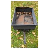 Used Steel Utility Garden Cart with Hitch Attachment