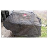 Weber 3-Burner Propane Gas Grill with Red Hood and Side Shelves