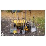 Wheelbarrow with Assorted Lawn and Garden Tools