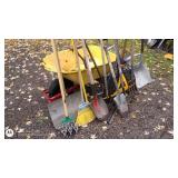 Wheelbarrow with Assorted Lawn and Garden Tools