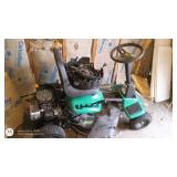 Used Green Riding Lawn Mower for Parts or Repair