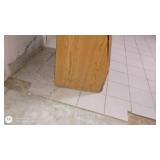 Wooden Display Cabinet with Mirrored Door and Drawer