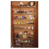 Large Assorted Hardware and Electrical Supplies Cabinet