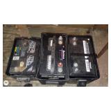 Set of 3 Used Automotive Batteries with Cases