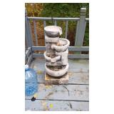Stacked Concrete Outdoor Patio Water Fountain