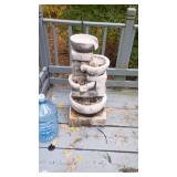 Stacked Concrete Outdoor Patio Water Fountain