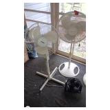 Group of 4 Assorted Electric Fans - Pedestal and Table Models
