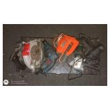 Lot of 5 Assorted Electric Power Tools Including Saws and Drills