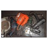 Lot of 5 Assorted Electric Power Tools Including Saws and Drills
