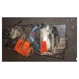 Lot of 5 Assorted Electric Power Tools Including Saws and Drills