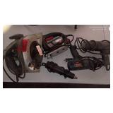 Lot of 5 Power Tools Including Skil Jigsaw and Circular Saw