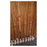 Set of 8 Fishing Rods with Spinning Reels