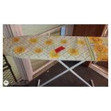 Folding Ironing Board, Metal Storage Chest, and Wall Rack Set