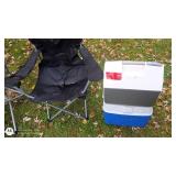 Folding Camp Chair and 2 Hard-Sided Coolers Set