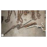 Lot of Heavy-Duty Tow Chains and Binders