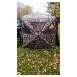Camo Pop-Up Hunting Blind with 2 Gander Outdoors Chairs