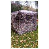 Camo Pop-Up Hunting Blind with 2 Gander Outdoors Chairs