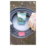 Garden Bird Bath with Fountain Pump, Hose, Pruners, and Gloves