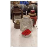 Collection of 4 Vintage Oil Lanterns and Metal Funnel