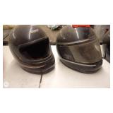 Set of 4 Vintage Motorcycle Helmets Assorted Brands