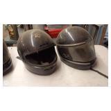 Set of 4 Vintage Motorcycle Helmets Assorted Brands
