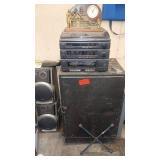 Sanyo Stereo System with Dual Speakers and Tape Decks