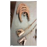 Group of Vintage Iron Horse Shoes, Traps, and Barn Hardware