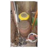 Group of Vintage Milk Cans, Garden Tools, Buckets and Utility Items