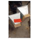 Pair of Metal and Wood Construction Material Chutes