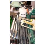 Large Group of Garden Sprayers, Bird Feeders, Tripods, and Miscellaneous Lawn Care Items