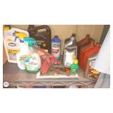 Large Assortment of Automotive Garage Supplies and Fluids