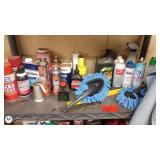 Large Assortment of Automotive Garage Supplies and Fluids
