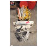 Group of Boat Dock Lines, Fenders, and Marine Hardware