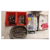 Assorted Drill Bits, Taps, Dies, and Fasteners Collection