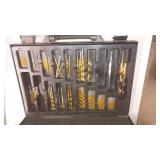 Lot of 2 Maxtech Titanium Drill Bit Sets with Carrying Cases