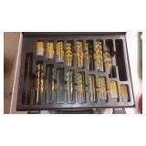 Lot of 2 Maxtech Titanium Drill Bit Sets with Carrying Cases