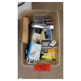 Assorted Hand Staplers and Boxes of Staples