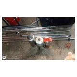 Group of Vintage Metal Thermoses and Telescoping Poles