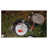 Outdoor Propane Deep Fryer Set with Pots, Baskets, and Utensils