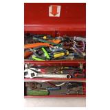 Metal Toolbox with Assorted Hand Tools