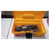 Yellow Tool Box with Assorted Hand Tools