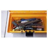 Yellow Tool Box with Assorted Hand Tools