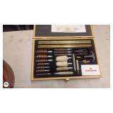 Binoculars, Winchester Gun Cleaning Kit, and Hunting Accessories Lot