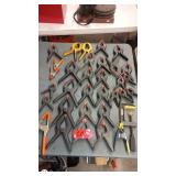 Collection of 20 Assorted Spring and Bar Clamps